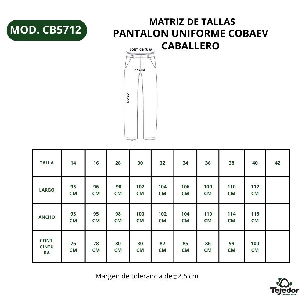 Pantalón Caballero Uniforme Diario COBAEV - Foto 5