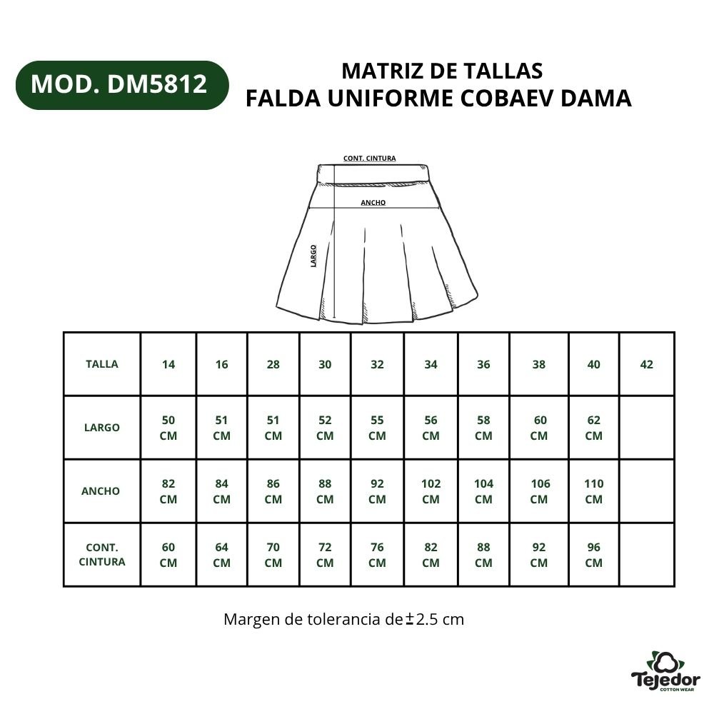 Falda Dama Uniforme Diario COBAEV - Foto 5